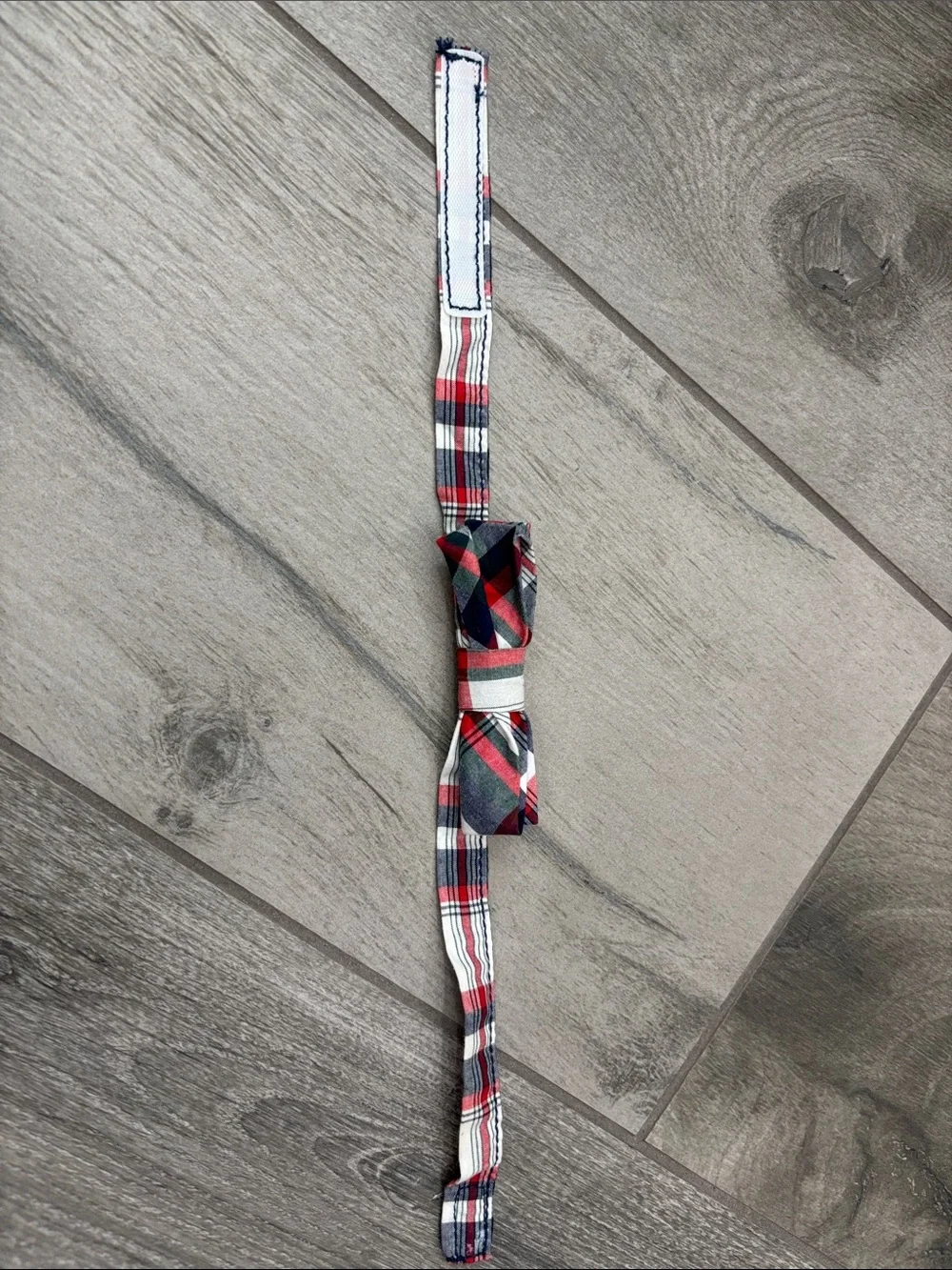 Toddler Plaid Cotton Bow Tie in Red, Green & Navy